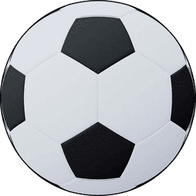 Classic Soccer Ball Design PNG