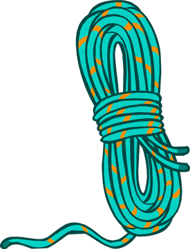 Vibrant Climbing Rope for Adventurous Heights PNG
