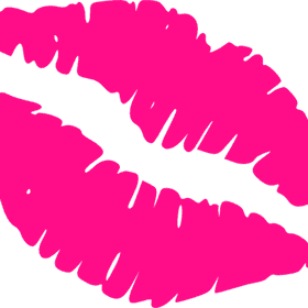 Vibrant Pink Lip Marks of Affection PNG
