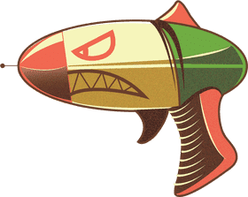 Retro Airship Blaster of the Skies PNG