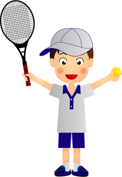 Tennis Star in Action PNG