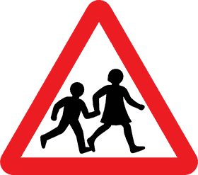 Caution Child Safety in Crosswalks PNG