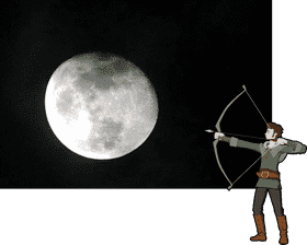 Archer Under the Enchanted Moon PNG