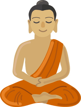 Peaceful Buddha in Meditative Harmony PNG