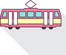 Colorful Train on a Sunny Day PNG