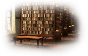 Serene Library Interior with Elegant Wooden Accents PNG