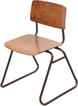 Stylish Wooden Office Chair with Minimalist Design PNG