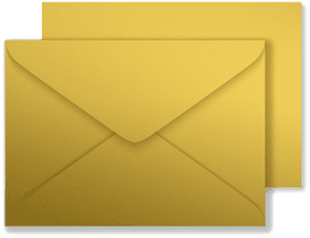 Golden Envelope Mail Collection PNG