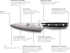 Elegant Knife Block with Professional Chef's Knife PNG