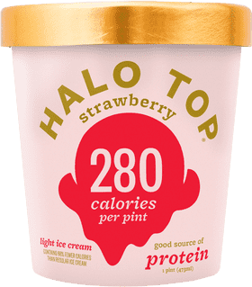 Light Strawberry Ice Cream with Protein Punch PNG