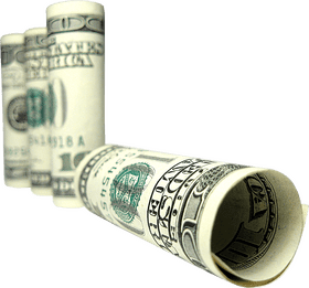 Creative Money Roll Artistry PNG