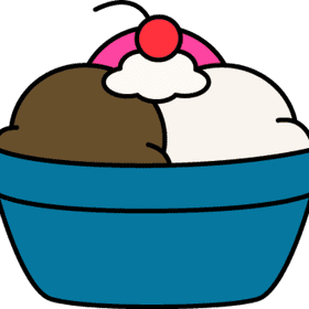 Ice Cream Delight with a Cherry on Top PNG