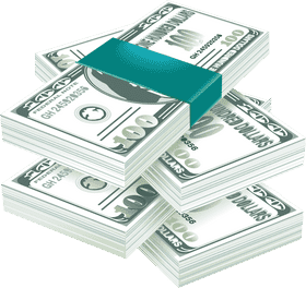 Stacks of Money Ready to Prosper PNG