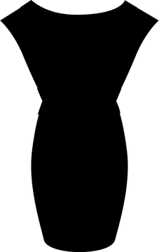 Elegant Cloth Silhouette Dress Design PNG