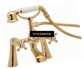 Elegant Bathroom Faucet with Retro Design PNG