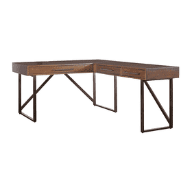 Modern Industrial Office Desk with Storage Drawers PNG