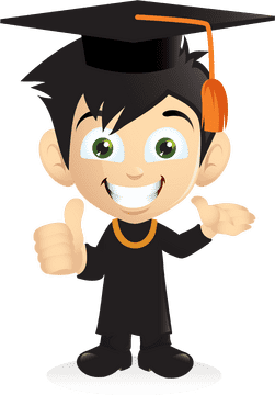 Happy Graduation Celebration with a Cheerful Graduate PNG