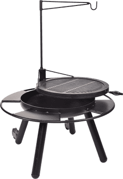 Versatile Outdoor Barbecue Grill with Adjustable Rack PNG