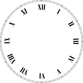 Classic Roman Numeral Clock Design PNG