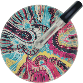 Colorful Stethoscope on Vibrant Circular Design PNG