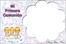 Picture Frame for My First Communion Celebration PNG