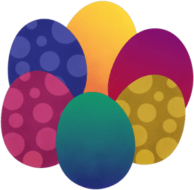 Easter Egg Celebration A Colorful Delight PNG