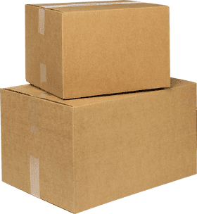 Stacked Cardboard Boxes for Shipping and Storage PNG