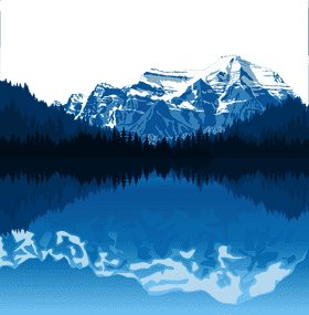 Serene Reflection of the Mountain Majesty PNG