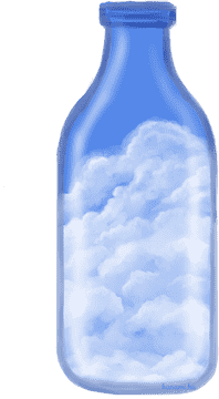 Dreamy Skies in a Kombucha Bottle PNG
