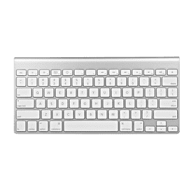 Sleek Silver Wireless Keyboard Design PNG