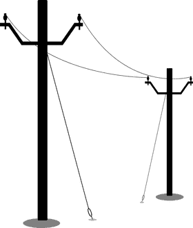 Utility Pole Standing Tall in Modern Infrastructure PNG