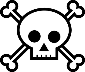 Bone-Chilling Skull and Crossbones PNG