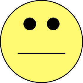 Neutral Emoticon Expressing Indifference PNG