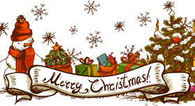 Merry Christmas Wonderland Celebration PNG
