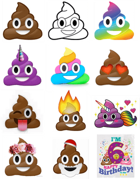Poop-tastic Birthday Celebration with Smiling Friends PNG