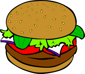 Delicious Food The Ultimate Burger Delight PNG