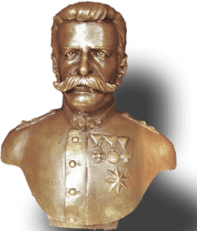 Heroic Figure in Bronze Sculpture PNG