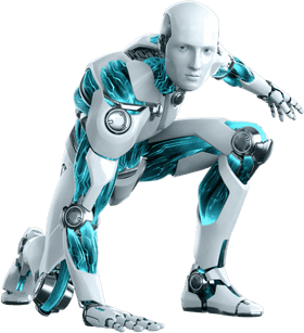 Futuristic Industrial Robot with Enhanced Mobility PNG