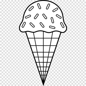 Delightful Ice Cream Cone with Sprinkles PNG