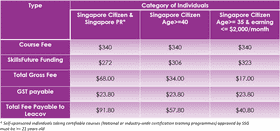 Quick Notes on Singapore's Fee Structure PNG