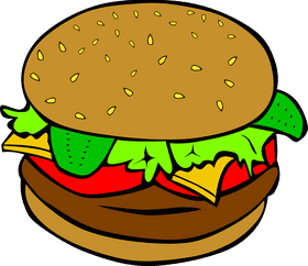 Fast Food Flavor Delight Burger PNG
