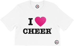 I Love Cheer Graphic Cloth Tee PNG