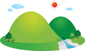 Serene Green Valley River PNG