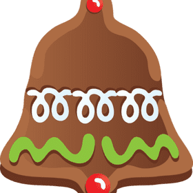 Fun Fortune Cookie Celebration Bell PNG