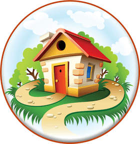 Charming Cottage House in Nature PNG