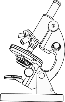 Classic Scientific Microscope Design PNG