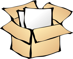 Open Box with Blank Pages Inside PNG