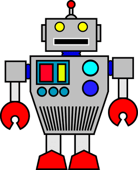 Friendly Industrial Robot Companion PNG