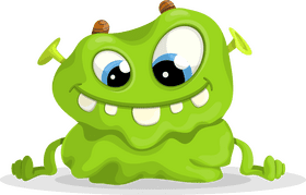 Green Card Monster A Quirky Immigration Buddy PNG