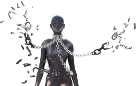 Broken Glass Shattered Chains of Freedom PNG